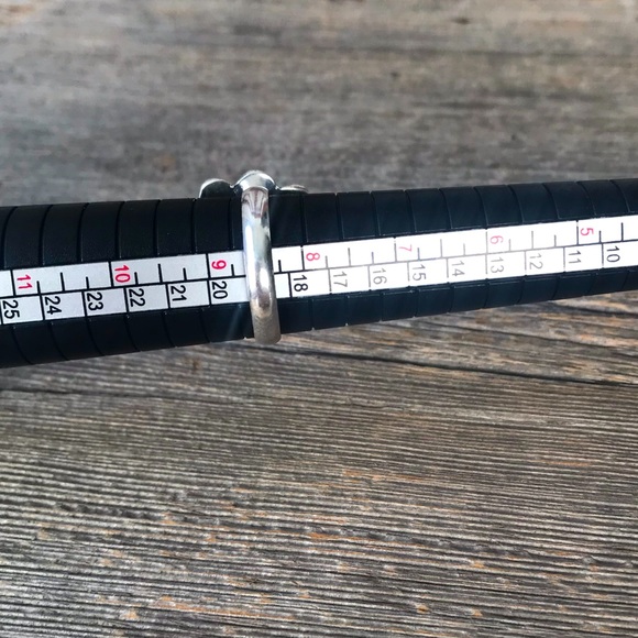 Sterling silver plated golden yellow quartz cocktail ring oval scrollwork boho - Picture 9 of 9